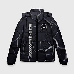 Куртка зимняя для мальчика Mercedes AMG 3D плиты, цвет: 3D-черный