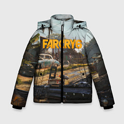 Куртка зимняя для мальчика Far Cry 6 game art, цвет: 3D-красный