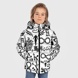 Куртка зимняя для мальчика ТОКИЙСКИЕ МСТИТЕЛИ ЛОГОБОМБИНГ, цвет: 3D-светло-серый — фото 2