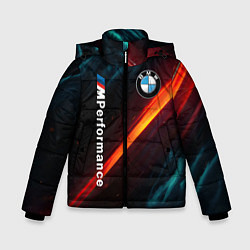 Куртка зимняя для мальчика BMW M PERFORMANCE NEON БМВ М НЕОН, цвет: 3D-светло-серый
