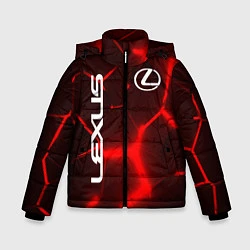 Куртка зимняя для мальчика ЛЕКСУС КРАСНЫЕ 3Д ПЛИТЫ, цвет: 3D-черный