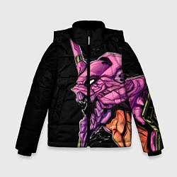 Куртка зимняя для мальчика Evangelion Eva 01, цвет: 3D-черный