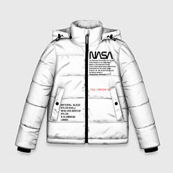 Куртка зимняя для мальчика NASA БЕЛАЯ ФОРМА, цвет: 3D-красный