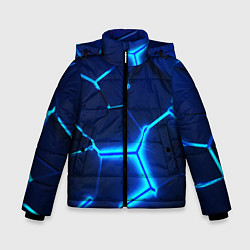 Зимняя куртка для мальчика 3D ПЛИТЫ NEON STEEL НЕОНОВЫЕ ПЛИТЫ