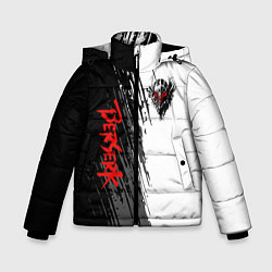 Куртка зимняя для мальчика Берсерк чёрной маска, цвет: 3D-красный