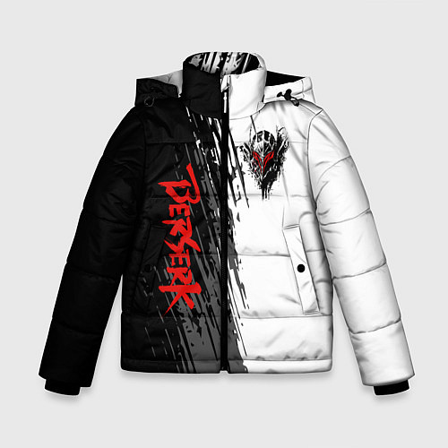 Зимняя куртка для мальчика Берсерк чёрной маска / 3D-Красный – фото 1
