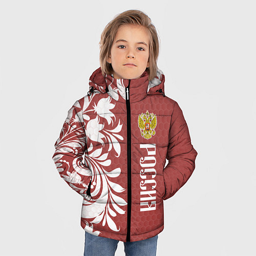 Зимняя куртка для мальчика Сборная России / 3D-Светло-серый – фото 3