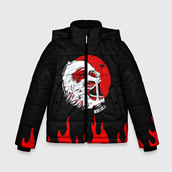 Куртка зимняя для мальчика ATTACK ON TITAN ГОЛОВА ТИТАНА, цвет: 3D-черный