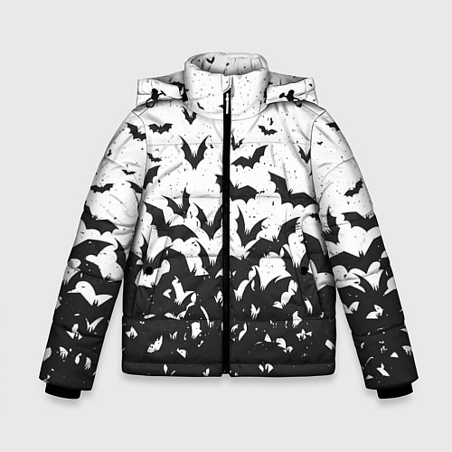 Зимняя куртка для мальчика Летучие кровососы / 3D-Светло-серый – фото 1