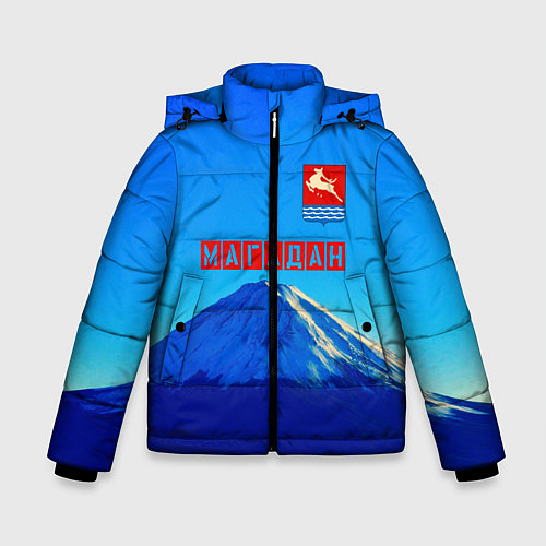 Зимняя куртка для мальчика Магадан герб / 3D-Красный – фото 1