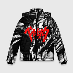 Куртка зимняя для мальчика БЕРСЕРК РИСУНОК BERSERK, цвет: 3D-черный