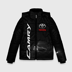 Куртка зимняя для мальчика Черная Тойота Камри, цвет: 3D-черный