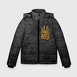 Зимняя куртка для мальчика Волчий отпечаток золотом Символ Велеса