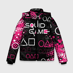 Куртка зимняя для мальчика Игра в кальмара: Гранж, цвет: 3D-светло-серый