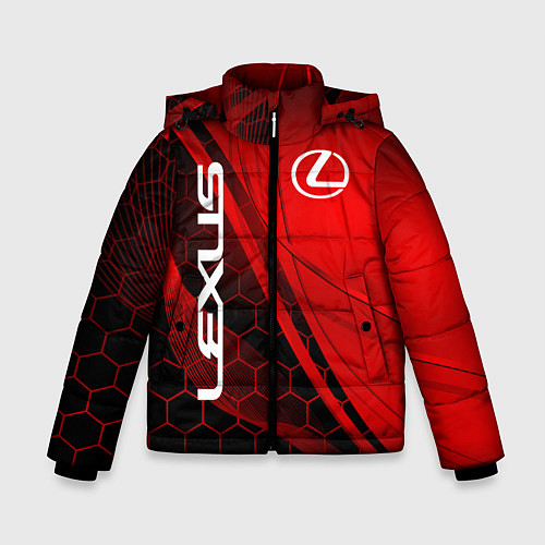 Зимняя куртка для мальчика LEXUS RED GEOMETRY ЛЕКСУС / 3D-Светло-серый – фото 1