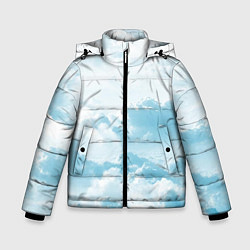 Куртка зимняя для мальчика Плотные облака, цвет: 3D-черный