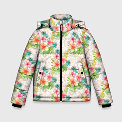 Зимняя куртка для мальчика Гавайские цветы