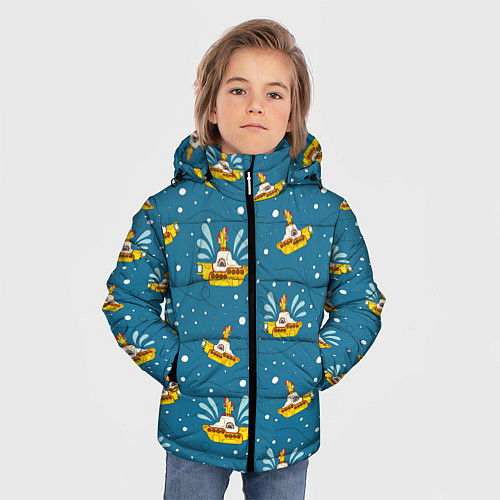Зимняя куртка для мальчика Много-много Yellow Submarine The Beatles / 3D-Светло-серый – фото 3