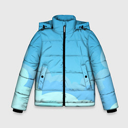 Куртка зимняя для мальчика Небо после грозы, цвет: 3D-светло-серый