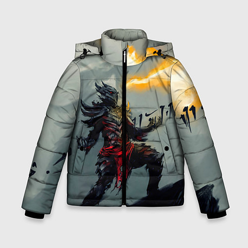 Зимняя куртка для мальчика Dragonborne is here / 3D-Красный – фото 1