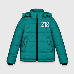 Куртка зимняя для мальчика Игра в кальмара: Чхо Сан Воо 218, цвет: 3D-черный