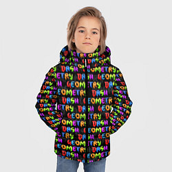 Куртка зимняя для мальчика GEOMETRY DASH УЗОР PATTERN, цвет: 3D-черный — фото 2