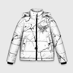 Куртка зимняя для мальчика Velialsquad трещины,, цвет: 3D-красный
