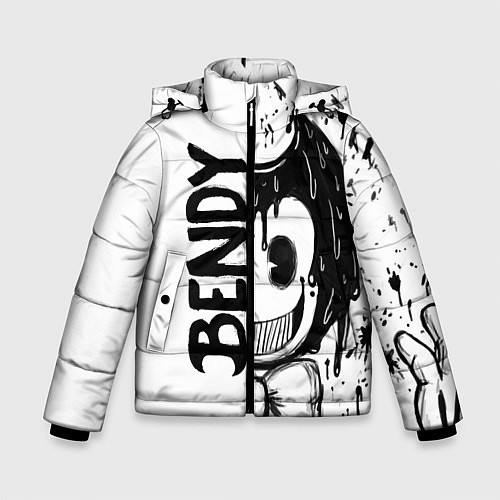 Зимняя куртка для мальчика BENDY - БЕНДИ БРЫЗГИ КРАСКИ / 3D-Светло-серый – фото 1
