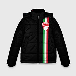Куртка зимняя для мальчика DUCATI MOTOCYCLE ITALY LINE, цвет: 3D-светло-серый