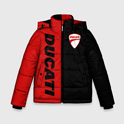 Куртка зимняя для мальчика DUCATI BLACK RED BACKGROUND, цвет: 3D-черный