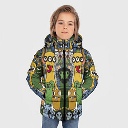 Куртка зимняя для мальчика Семья монстров в деле, цвет: 3D-черный — фото 2