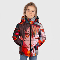 Куртка зимняя для мальчика Ху тао ухмыляется тебе genshin impact, цвет: 3D-красный — фото 2