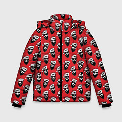 Куртка зимняя для мальчика Hipster Santa, цвет: 3D-черный