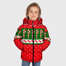 Куртка зимняя для мальчика ЛЕДЕНЦЫ НОВОГОДНИЕ, цвет: 3D-красный — фото 2
