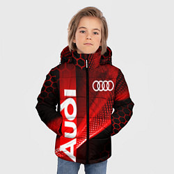 Куртка зимняя для мальчика AUDI АУДИ SPORT СПОРТ RED AND BLACK, цвет: 3D-светло-серый — фото 2