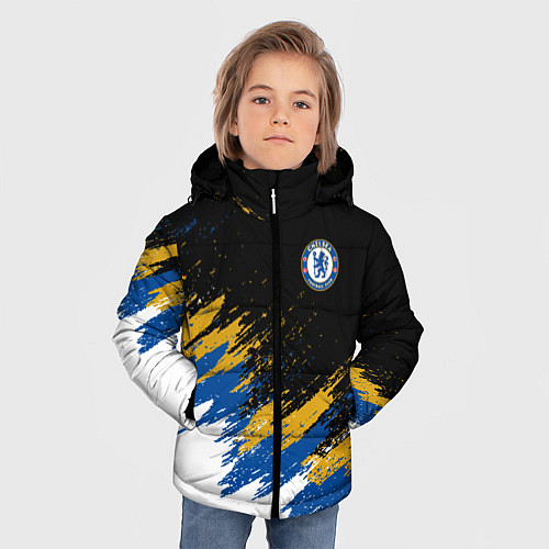 Зимняя куртка для мальчика CHELSEA БРЫЗГИ КРАСОК / 3D-Светло-серый – фото 3