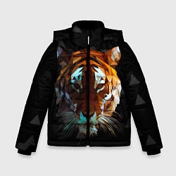 Зимняя куртка для мальчика Тигр стиль Low poly