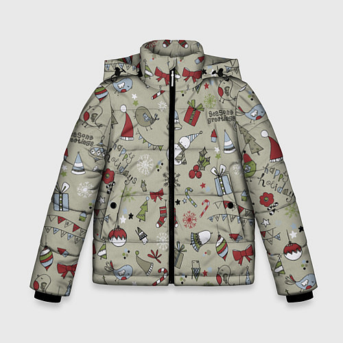 Зимняя куртка для мальчика Винтажный 2022 / 3D-Красный – фото 1