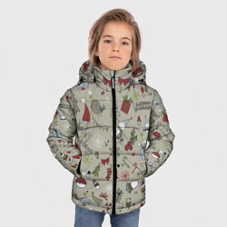 Куртка зимняя для мальчика Винтажный 2022, цвет: 3D-красный — фото 2