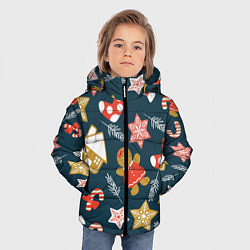 Куртка зимняя для мальчика Merry Christmas!!!, цвет: 3D-черный — фото 2