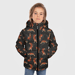 Куртка зимняя для мальчика Тигр-хищник в облаках, цвет: 3D-черный — фото 2