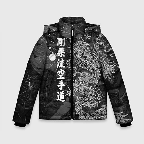 Зимняя куртка для мальчика Токийский Дракон Иероглифы Dragon Japan / 3D-Красный – фото 1