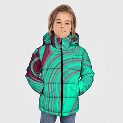 Куртка зимняя для мальчика Зеленый прилив, цвет: 3D-красный — фото 2
