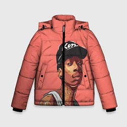 Куртка зимняя для мальчика Wiz Khalifa Art, цвет: 3D-черный