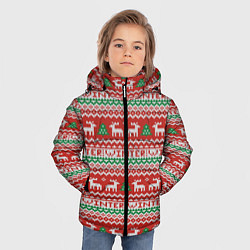 Куртка зимняя для мальчика Deer Christmas Pattern, цвет: 3D-черный — фото 2