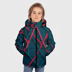 Куртка зимняя для мальчика Серо-красные нити, цвет: 3D-светло-серый — фото 2