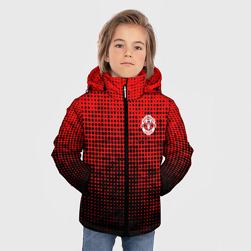Зимняя куртка для мальчика MU red-black / 3D-Светло-серый – фото 3