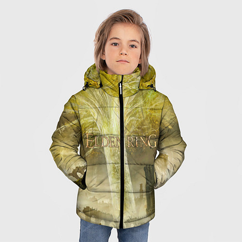 Зимняя куртка для мальчика Elden Ring - междуземье / 3D-Светло-серый – фото 3