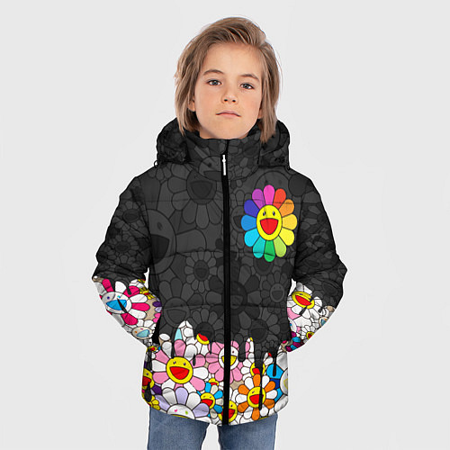 Зимняя куртка для мальчика MURAKAMI МУРАКАМИ ПОТЕКИ / 3D-Светло-серый – фото 3