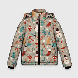 Куртка зимняя для мальчика Новый Год 2О22, цвет: 3D-красный